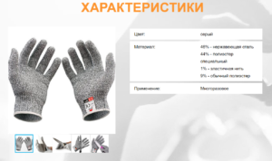 Характеристики перчаток с защитным покрытием Cut Resistant Gloves